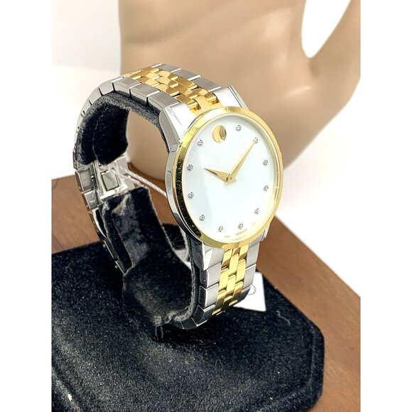 Movado Women\'s Watch 0607630 Mother of Pearl Diamond Swiss Quartz Two Tone Steel main image 8